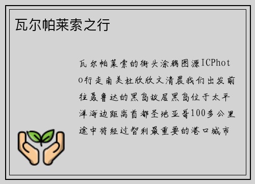 瓦尔帕莱索之行